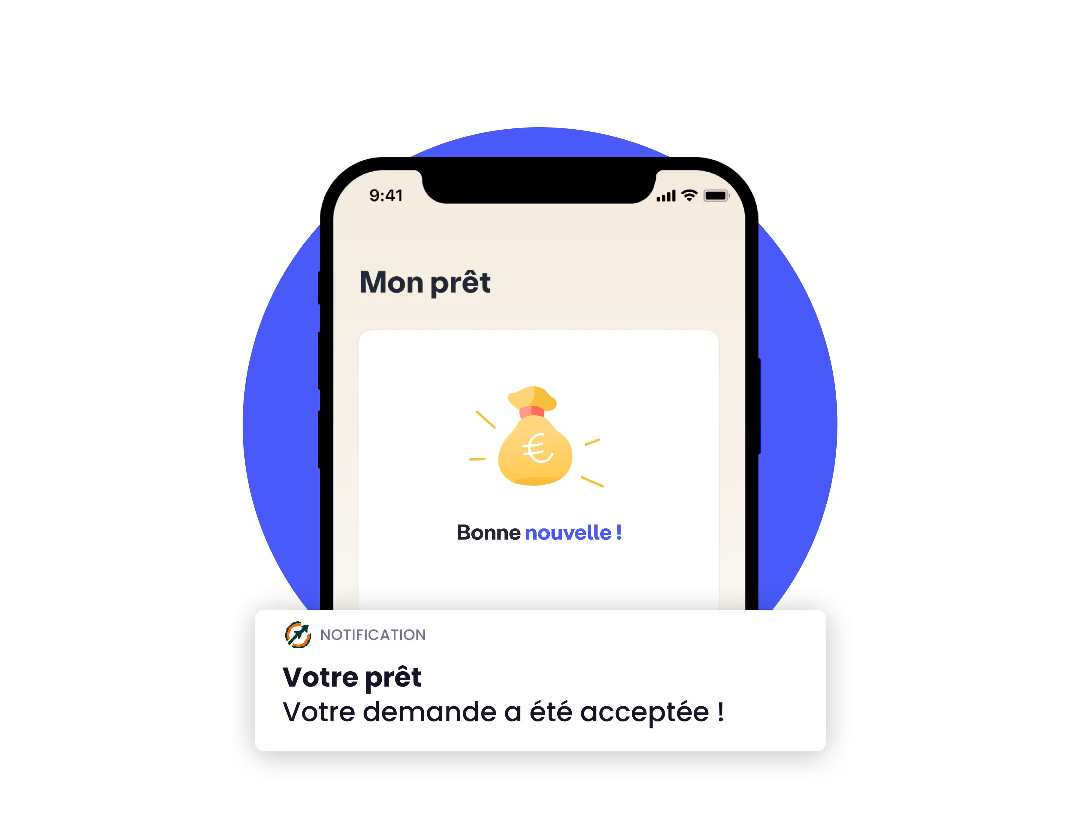 Illustration : dossier enregistré et prise en compte.